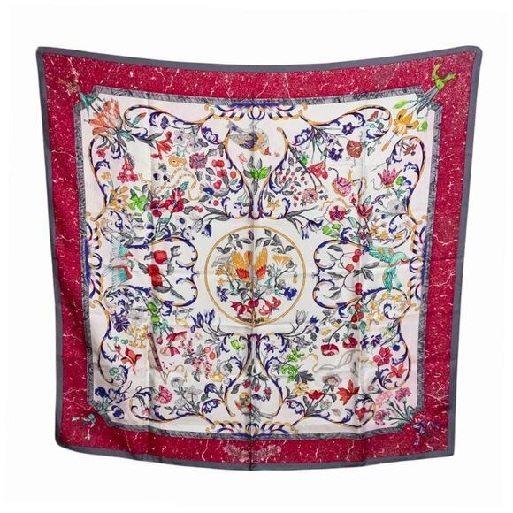 HERMES PIERRES D'ORIENT ET D'OCCIDENT SILK SCARF BY ZOE PAUWELS 90 CM SILK - Picture 1 of 16